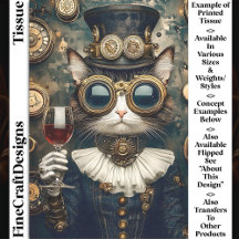 Chic Cat Queen Toasting, Rode Wijn AH7 Decoupage