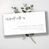 Chic Celebrate met US Calligraphy Wedding Invite Bedankkaart