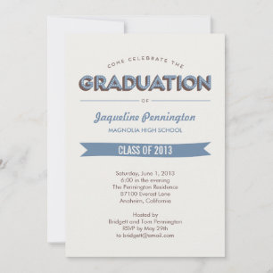 Chic Celebration Afstuderen Uitnodiging