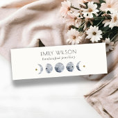 Chic Celestial Moon Waterverf Earring Display Mini Visitekaartje
