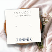 Chic Celestial Moon Waterverf Earring Display Vierkante Visitekaartje