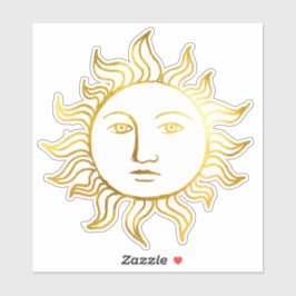 Chic Celestial Retro Golden Folie Vintage Witch Su Sticker