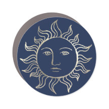 Chic Celestial Retro Silver Foil Witch Sun