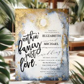 Chic Celestial Sun, Moon, Stars Wedding Kaart