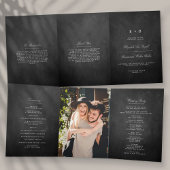 Chic Chalkboard bruiloft Drieluik Programma