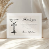 Chic Champagne Coquette Bedankkaart
