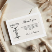 Chic Champagne Coquette Bedankkaart