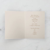Chic Champagne Folded Wedding Uitnodiging (Binnen)