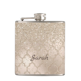 Chic Champagne Glitter Kijk Flask Heupfles