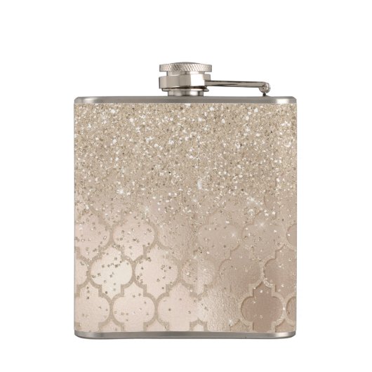 Chic Champagne Glitter Kijk Flask Heupfles (Achterkant)