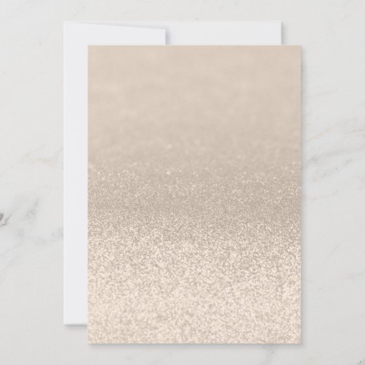 Chic Champagne Glitter Sweet 16 Kaart (Achterkant)