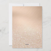 Chic Champagne Gold Glitter Metallic Kerstmis Feestdagenkaart (Achterkant)