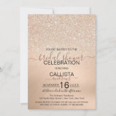Chic Champagne Gold Glitter Metallic Vrijgezellenf Kaart (Voorkant)