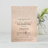 Chic Champagne Gold Glitter Metallic Vrijgezellenf Kaart (Staand voorkant)