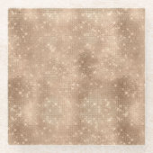 Chic Champagne Gold Sparkle Glitz Glazen Onderzetter (Voorkant)