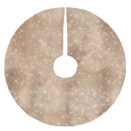 Chic Champagne Gold Sparkle Glitz Kerstboom Rok (Voorkant)
