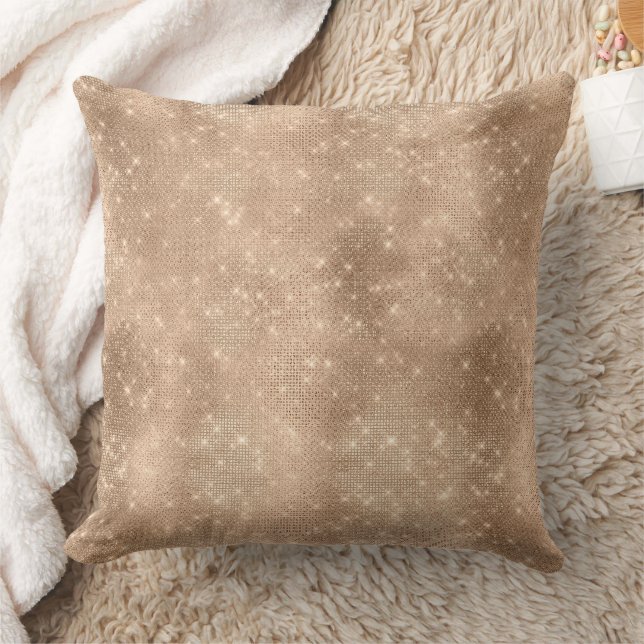 Chic Champagne Gold Sparkle Glitz Kussen (Deken)