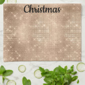 Chic Champagne Gold Sparkle Glitz Theedoek (Gevouwen)