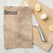 Chic Champagne Gold Sparkle Glitz Theedoek (Quarter Fold)