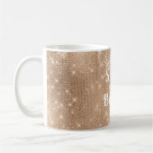 Chic Champagne Gouden Sparkle Glitz Kerstmis Koffiemok (Links)
