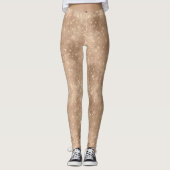 Chic Champagne Gouden Sparkle Glitz Kerstmis Leggings (Voorkant)