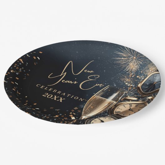 Chic Champagne Time New Year's Eve Papieren Bordje (Gekanteld)