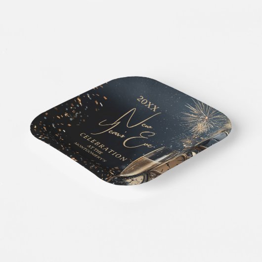 Chic Champagne Time New Year's Eve Papieren Bordje (Gebogen)