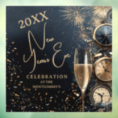 Chic Champagne Time New Year's Eve Party Raamsticker (Vel 3)