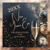 Chic Champagne Time New Year's Eve Party Raamsticker (Vel 2)