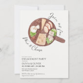 Chic charcuterie-kaasbordverlofpartij kaart (Voorkant)