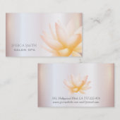 Chic charming elegant waterverf lotus flower visitekaartje (Voorkant / Achterkant)