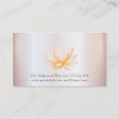 Chic charming elegant waterverf lotus flower visitekaartje (Achterkant)