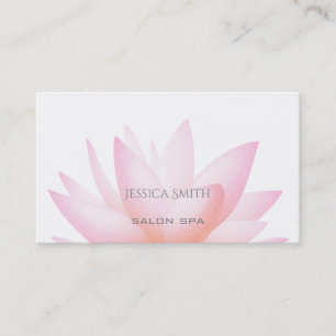 Chic charming elegant waterverf roze lotusbloem visitekaartje
