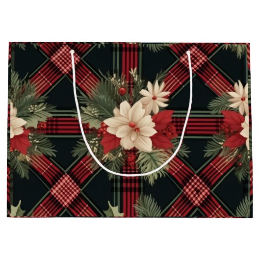 "Chic Check Gift Bag" Groot Cadeauzakje (Voorkant)