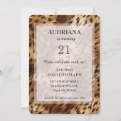 Chic Cheetah Animal Print Verjaardag Kaart (Voorkant)