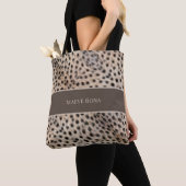Chic Cheetah gepersonaliseerd Tote Bag (Dichtbij)