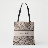 Chic Cheetah gepersonaliseerd Tote Bag (Voorkant)