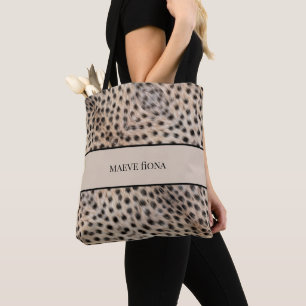 Chic Cheetah gepersonaliseerd Tote Bag