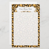 Chic Cheetah Mode Afdrukken Persoonlijke schrijfbe Briefpapier (Voorkant / Achterkant)