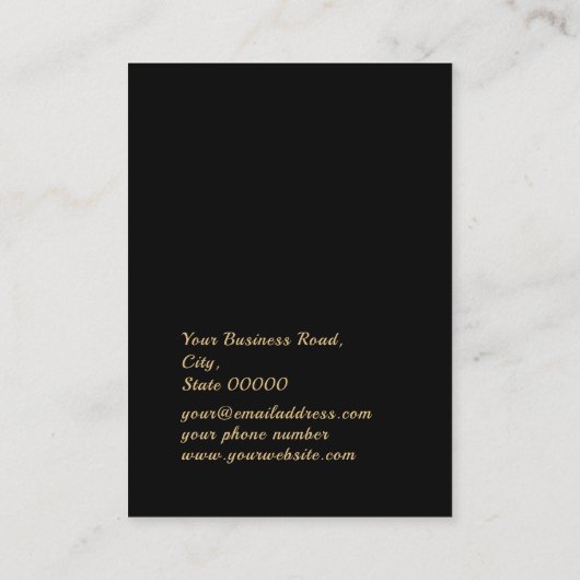 Chic Cheetah Print Pattern Jewelry Earning Display Visitekaartje (Achterkant)