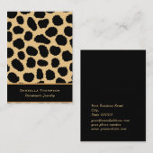 Chic Cheetah Print Pattern Jewelry Earning Display Visitekaartje (Voorkant / Achterkant)