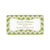 Chic Chevron-Afstuderen Etiket (Voorkant)