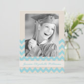 Chic Chevron Afstuderen Kaart (Staand voorkant)