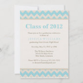 Chic Chevron Afstuderen Kaart (Achterkant)