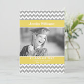 Chic Chevron Afstuderen Kaart (Staand voorkant)