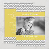 Chic Chevron Afstuderen Kaart (Voorkant / Achterkant)