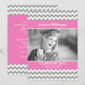 Chic Chevron Afstuderen Kaart (Voorkant / Achterkant)