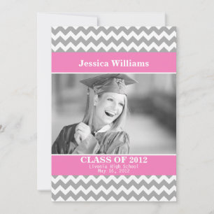Chic Chevron Afstuderen Kaart