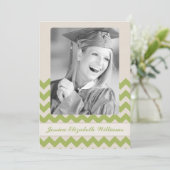 Chic Chevron Afstuderen Kaart (Staand voorkant)