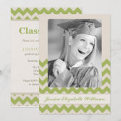 Chic Chevron Afstuderen Kaart (Voorkant / Achterkant)